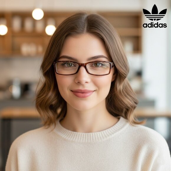 Adidas ah52 20 UNISEX Havana 6051 Optical/Prescription Eyeglasses Frame - Picture 1 of 15